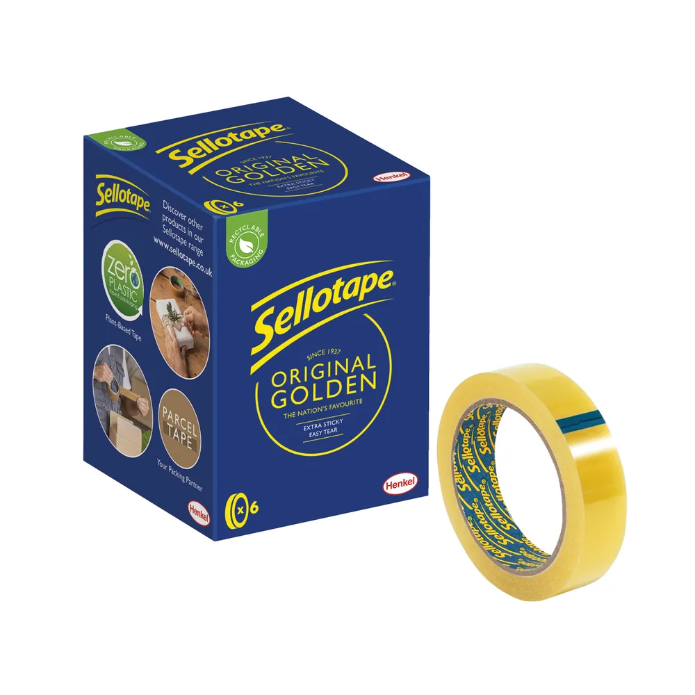 Sellotape Original Golden Tape 24mm x 50m - 1x Per Pack Sellotape Original Golden Tape 24mm x 50m - 1x Per Pack