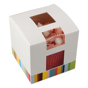 Single Window White Design Cake Box - 500 Per Pack