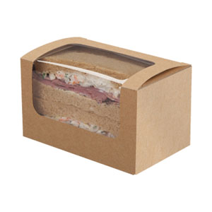Kraft Sandwich Square Pack 125x77x72mm - 500 Per Pack