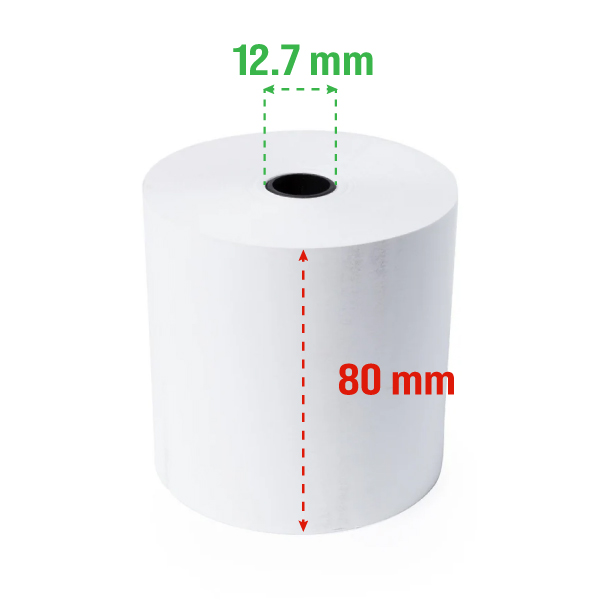80mm Thermal Till Rolls 65GSM - 20x Rolls Per Box
