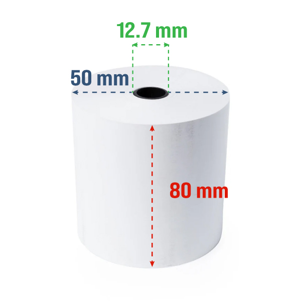 Thermal Till Rolls 80mm x 50mm - 20 Rolls Per Box