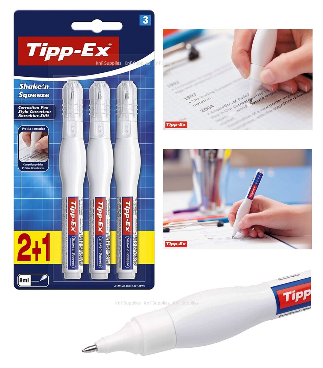 Tipp Ex Correction Pen Shake N Squeeze - 1x Per Pack Tipp Ex Correction Pen Shake N Squeeze - 1x Per Pack