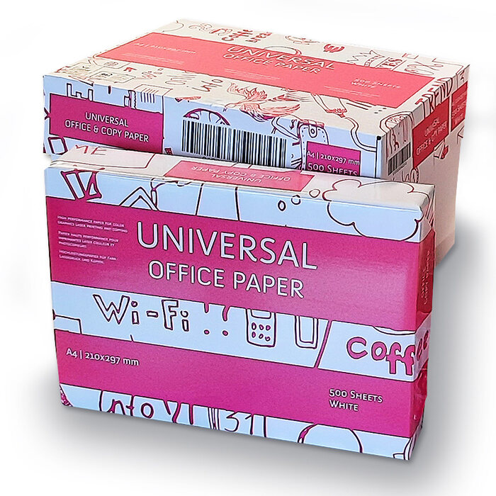 Universal A4 Office Paper 75gsm Box of 2500 Sheets PAPERA402 IndexDirect.ie