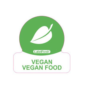 Allergy Food Label Vegan - 30mm x 30mm - 500 Labels Per Pack