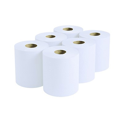 White Centrefeed Rolls 2Ply 165mm x 120 metres - 6x Per Pack