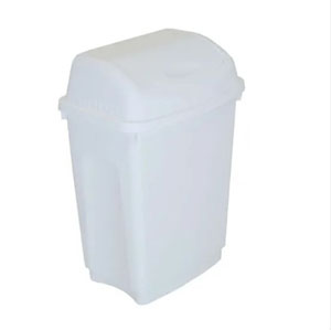 Flip Top Bins - 50 Litre White - 1 Bin