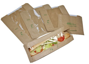 Medium Kraft Window Bags  - 1000 per Pack