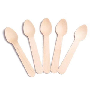 Wooden Teaspoon Biodegradable Cutlery - 100x Per Pack