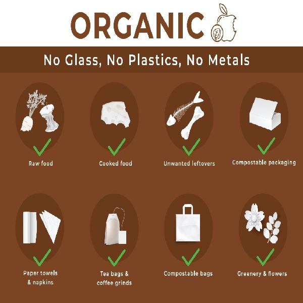 Brown Bin Label A5 - Food Waste Brown - 1x Per Pack