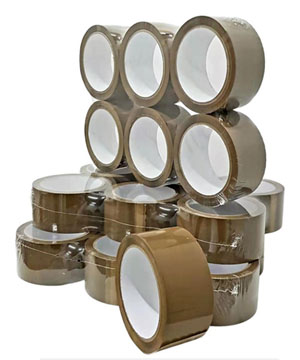 Master Grade C Packaging Tape 48mm x 66m Buff - 6x Rolls Per Pack