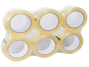 Master Grade C Packaging Tape 48mm x 66m Clear - 6x Rolls Per Pack
