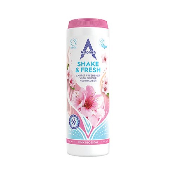 Astonish Shake & Fresh Carpet Freshener Pink Blossom 350g - 1 Per Pack