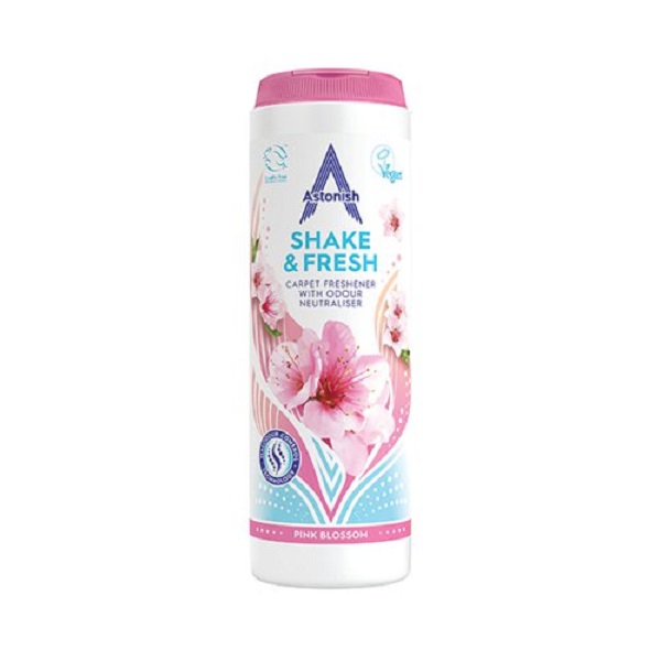 Astonish Shake & Fresh Carpet Freshener Pink Blossom 350g - 1 Per Pack