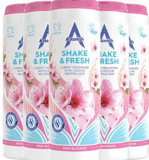Astonish Shake & Fresh Carpet Freshener Pink Blossom 350g - 1 Per Pack