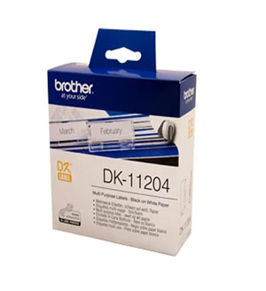 Brother Labels 17mm x 54mm - Multi Purpose Labels DK11204 - 400 Labels Per Pack