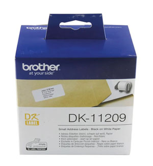 Brother Labels 29mm x 62mm - Small Address DK11209 - 800 Labels Per Pack