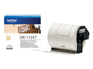 Brother Labels  103mm x 164mm White Shipping Label Roll DK11247 - 180x Labels Per Roll