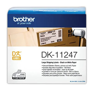 Brother Labels  103mm x 164mm White Shipping Label Roll DK11247 - 180x Labels Per Roll