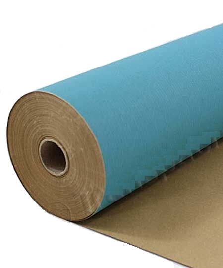 Turquoise Pure Ribbed Kraft Rolls - 500mm x 100m 65gsm - 1x Roll Per Pack
