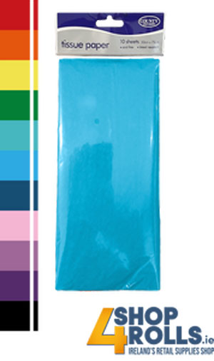 Tissue Paper, Baby Blue - 50cm x 75cm - 10 Sheets Per Pack