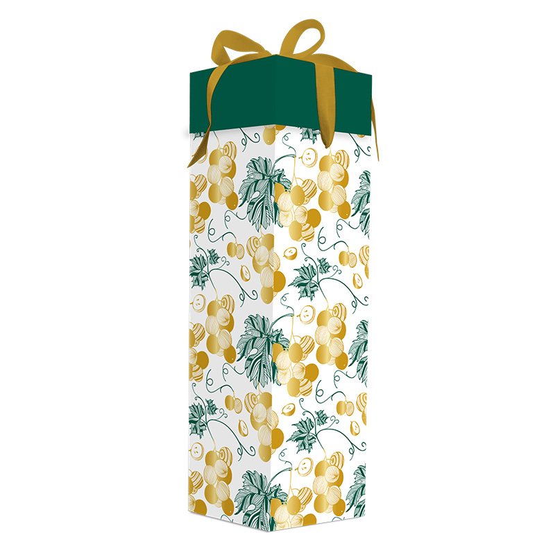 Luxury Bottle Bag with Rope Handle - Dark Magenta & Design ViN - 20x Per Pack