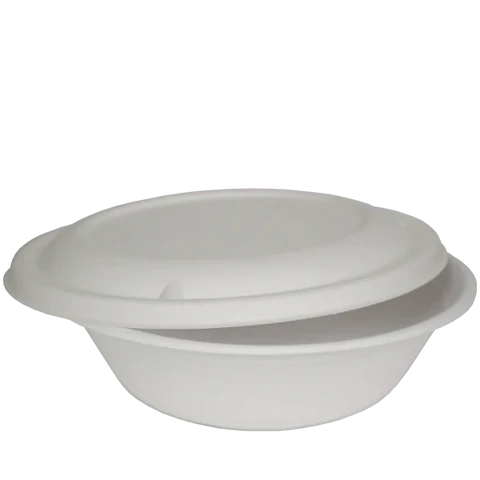 32oz Bagasse Bowl Lids - 50x Per Pack