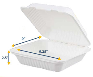 Bagasse Meal Box 1x Compartment 9