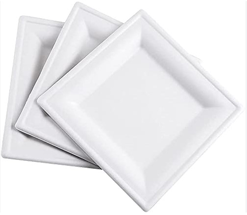 Bagasse Square Plates 20cm x 20cm - 125x Per Pack