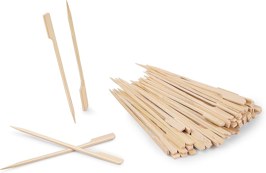 Bamboo Gunshaped Skewers 150mm - 100x Per Pack