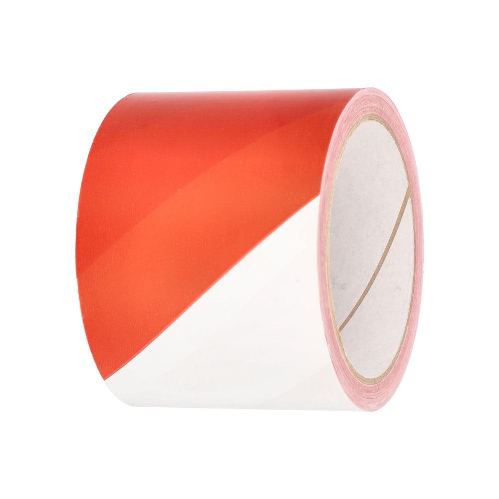 Blue Dolphin Red & White Barrier Tape - 75mm x 100m - 1x Roll Per Pack