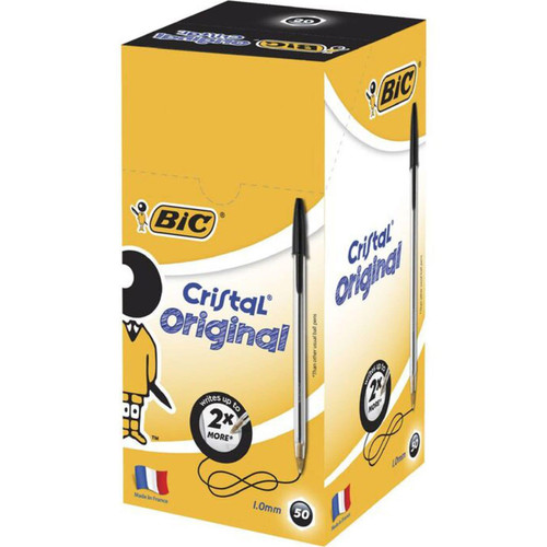 BIC Medium Ballpoint Pen Black - 50x Per Pack