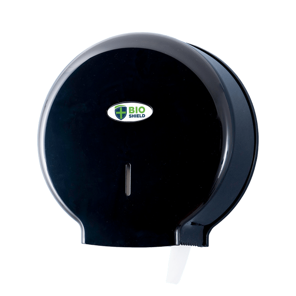 Bio Shield Maxi Toilet Roll Dispenser Glossy Black - 1x Per Pack