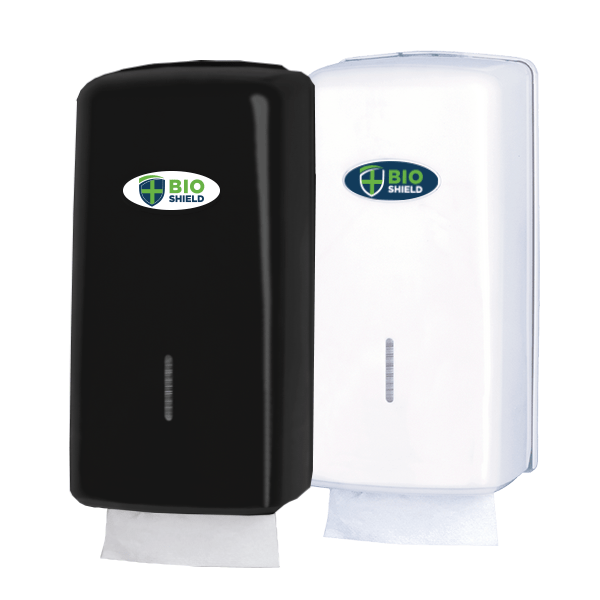 Bio Shield Bulk Pack Toilet Tissue Dispenser Glossy Black - 1x Per Pack