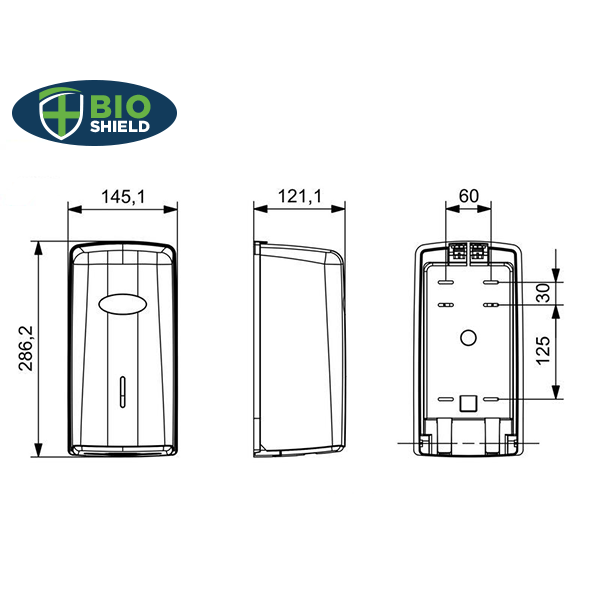 Bio-Shield - Interfold Toilet Tissue Dispenser Black - 1x Per Pack