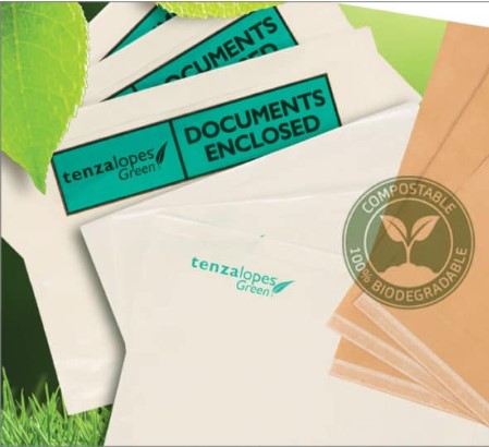 Biodegradable Green Document Enclosed A5 - 228mm x 165mm - 1000x Per Pack