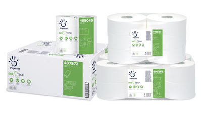 PaperNet 2Ply V-Fold Hand Towels with Bio-Tech - 210 Sheets x 15 Per Case