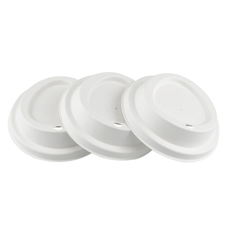 8oz White - Sip Cup Lids - Compostable Lids - 50x Per Pack