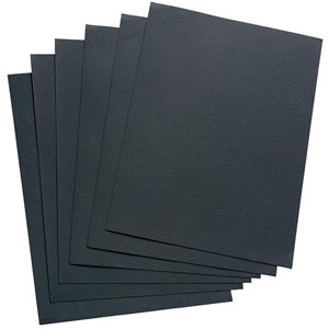 A4 Leathergrain Binding Covers 250gsm Black - 100 Per Pack