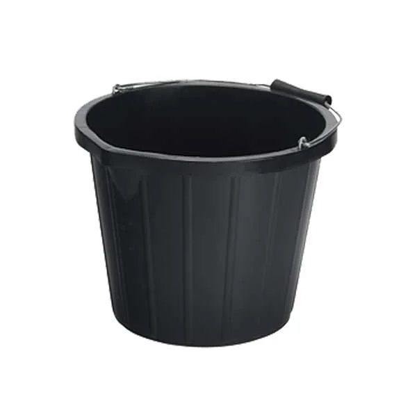 Industrial Black Bucket 15 litre - 1 Per Pack
