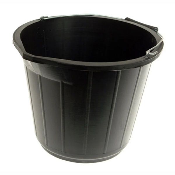 Industrial Black Bucket 15 litre - 1 Per Pack