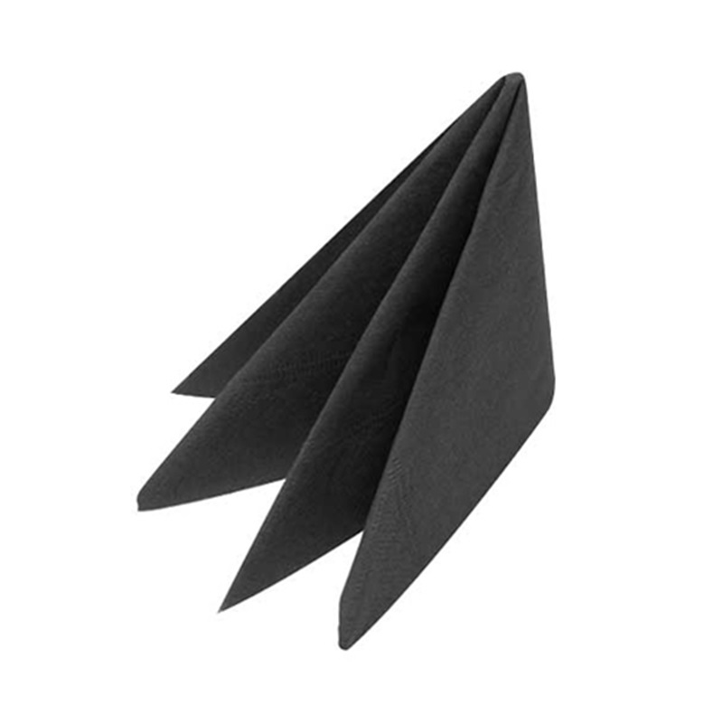 Dinner Napkins Black - 2Ply 40x40cm 4x Fold - 100x Per Pack