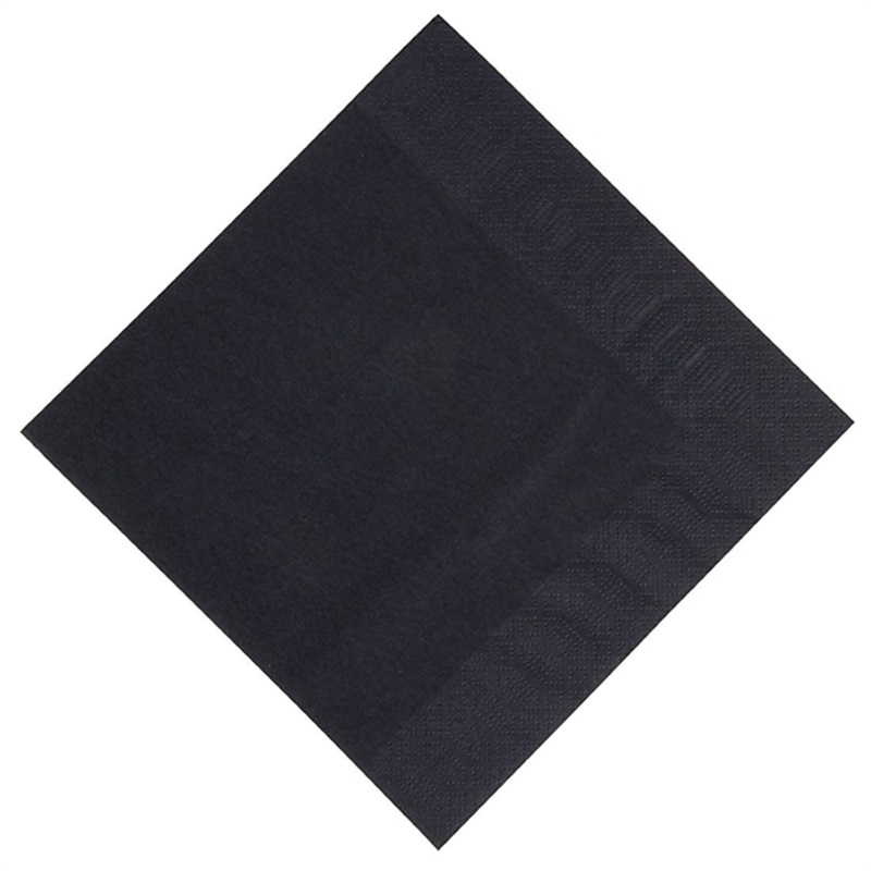 Dinner Napkins Black - 2Ply 40x40cm 4x Fold - 100x Per Pack