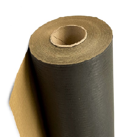 Black Pure Ribbed Kraft Rolls - 500mm x 100m 65gsm - 1x Roll Per Pack