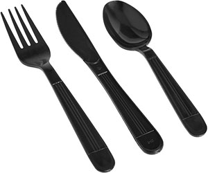 Black Reusable Fork - 50x Per Pack