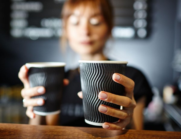 12oz Black Ripple Wall Cup - 25x Per Pack