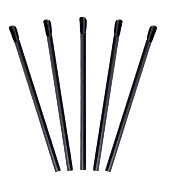 Black Compostable Spoon Straws 8mm x 200mm - 200x Per Pack