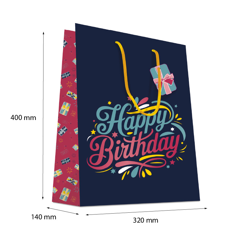 Luxury Gift Bag with Cotton Handles - Design Presents - Extra Large Size - 20x Per Pack