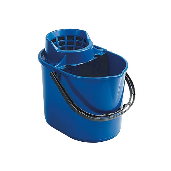 Delux Mop Bucket with Wringer Blue 12 Litre - 1x Per Pack