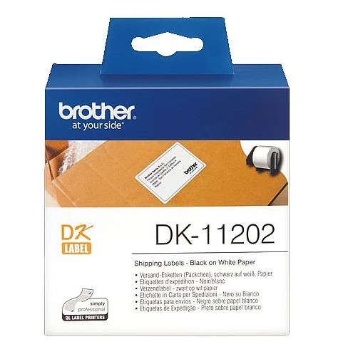 Brother Labels 62mm x 100mm - Shipping Labels DK11202 - 300 Labels Per Pack