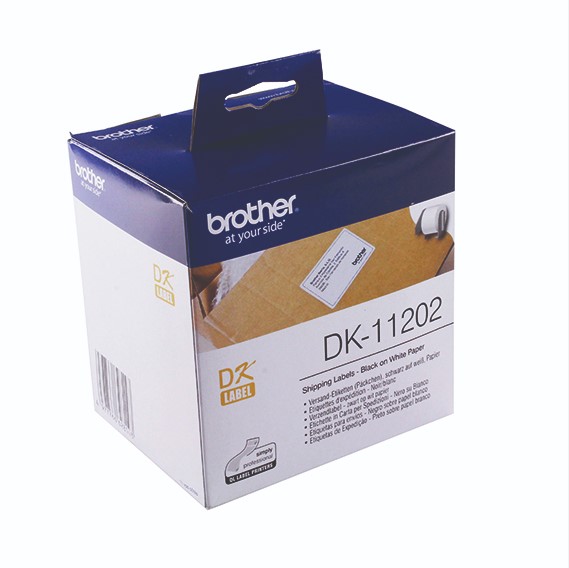 Brother Labels 62mm x 100mm - Shipping Labels DK11202 - 300 Labels Per Pack